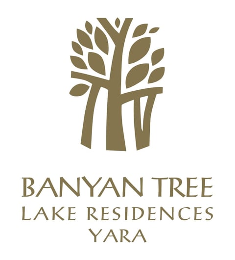 Banyan Tree Lake Residences Yara logo featuring a stylized olive-colored tree with leaves and text below
